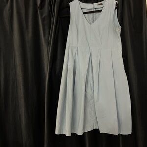 Elegant Light Blue Sleeveless Dress